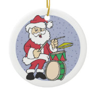 Santa Drummer Christmas Ornament