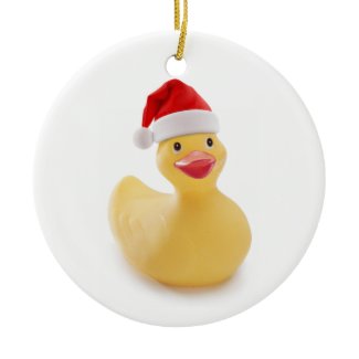 Santa Ducky Christmas Ornament ornament