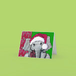 Santa Elephant Greeting Cards