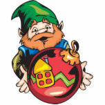 Santa Elf and Ornament Acrylic Cut Out