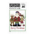 Santa, Elf and Reindeer - Customizable postage by naturetees Santa, Elf and Reindeer - Customizable postage
