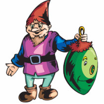 Santa Elf and Smiling Ornament Acrylic Cut Out