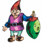 Santa Elf and Smiling Ornament Acrylic Cut Out