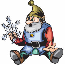 Santa Elf and Snowflake Photo Cutouts