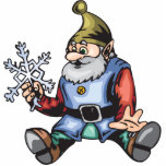 Santa Elf and Snowflake Photo Cutouts