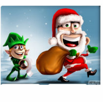 santa-elf-cartoon photo sculptures