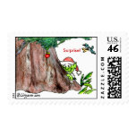 Santa Elf Surprise Forest Postage Stamp