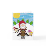 Santa, Elves & Reindeer Christmas Card