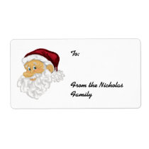 Santa Face Christmas Present labels (L) labels