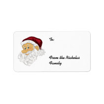 Santa Face Christmas Present labels (M) labels