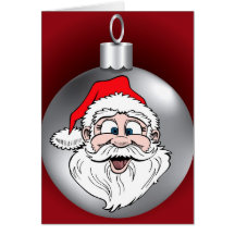 Santa Face Ornament 7 Greeting Card