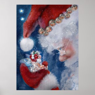 Santa & Faery Holiday Poster