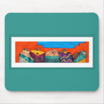 Santa Fe Circle - Mousepad by anneklar Santa Fe Circle - Mousepad