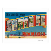 Santa Fe, New Mexico - Large Letter Scenes 2 Post Card
