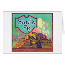 Santa Fe Orange LabelRedlands, CA Greeting Card