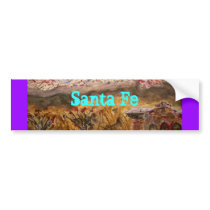 santa fe snow bumper sticker