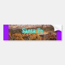 santa fe snow bumper sticker