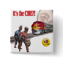 Santa Fe Super Chief Train Pinback