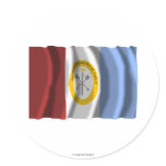 Santa Fe waving flag Round Sticker