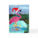 Santa Flamingo cards