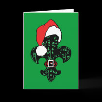 Santa Fleur de lis (2) Card by ARTegrity Santa Fleur de lis (2) Card