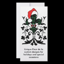 Santa Fleur de lis photo cards by ARTegrity Santa Fleur de lis photo cards