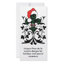 Santa Fleur de lis Photo Greeting Card