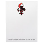 Santa Fleur de lis (red) Customized Letterhead