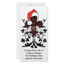 Santa Fleur de lis (red) photo cards by ARTegrity Santa Fleur de lis (red) photo cards