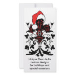 Santa Fleur de lis (red) Photo Card Template