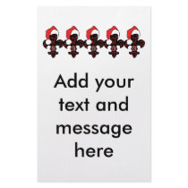Santa Fleur de lis (red) stationery by ARTegrity Santa Fleur de lis (red) stationery