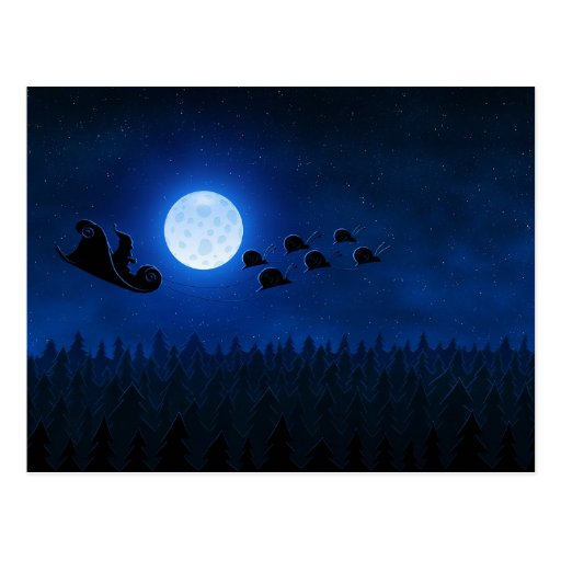 Santa Flying 1 Postcard
