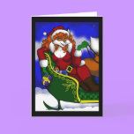 Santa Fox Greeting Card