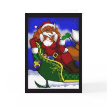Santa Fox Greeting Card
