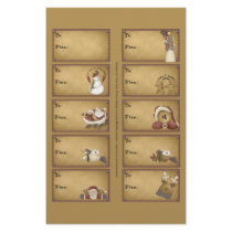 Santa & Friends Gift Tags on a Sheet - 10 Designs flyers