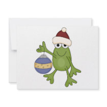 Santa Frog with Ornament Tshirts and Gifts invitations
