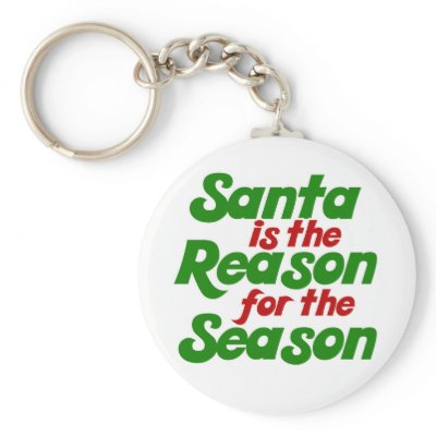 Santa funny christmas humor parody keychains