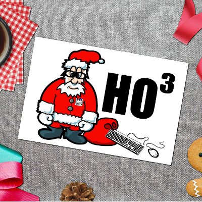 Santa Geek Greeting Cards by lifetimes