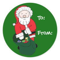 Santa Gift Tag Sticker