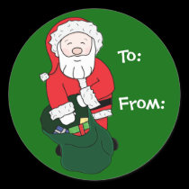 Santa Gift Tag stickers