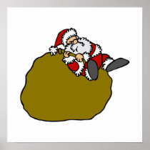 Santa & Gifts Poster