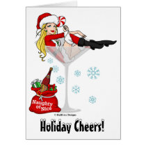 Santa Girl Martini cards
