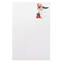 santa girl martini stationary stationery