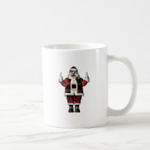 Santa Giving the Finger Coffee Mug