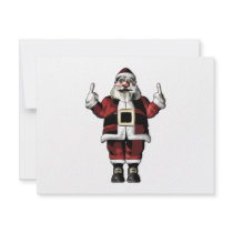 Santa Giving the Finger invitations