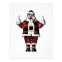 Santa Giving the Finger Personalized Letterhead