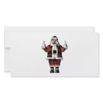 Santa Giving the Finger Picture Card