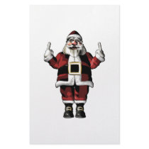 Santa Giving the Finger Customized Stationery