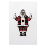 Santa Giving the Finger Customized Stationery