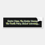 santa_glbl_wrming_bmprstkr_blk bumper sticker